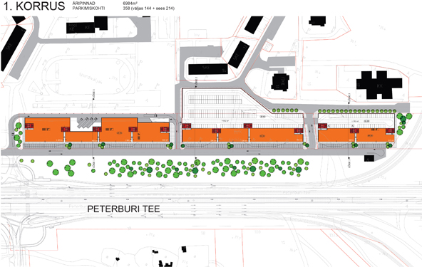 Peterburi tee 115 … 121 hoonestus